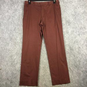 John Varvatos Pants Mens 34x30 Soho Fit Khaki Chino Red Straight Leg Canada Made